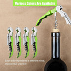 12 Pieces professional wine key wine opener Professional Waiter Corkscrews Stainless bottle opener Fold Serrated Foil Cutter Key for Family, Company Party,Bars,Restaurants(green)