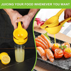 TEZZ Extra Large Citrus Squeezer, Premium Heavy Duty Mental Handhelp Juicer for Lemon, 3.5 Inch Hand Press Lemon Juice Squeeze, Lime Squeezer Bar Tool, Manual Citrus Press