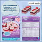 hatch & wander Kids Baking Set Bundle | Kids Apron & Chef Hat | Oven & Mix (included mix may vary)