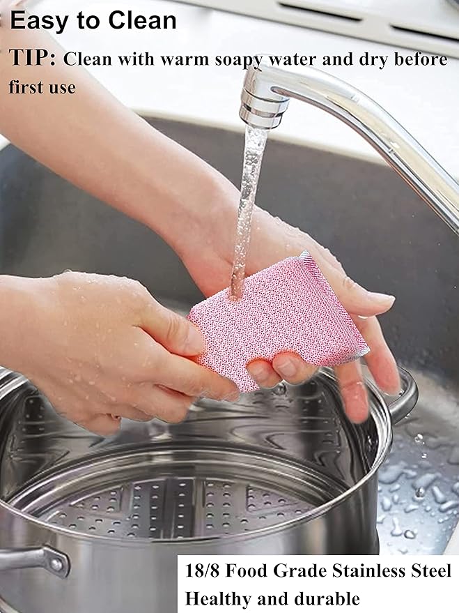 VENTION 3 tier Steamer Pot Stainless Steel Large 34cm, Induction Steamer for Cooking, 13.4 Inch Steam Pot for Dumpling