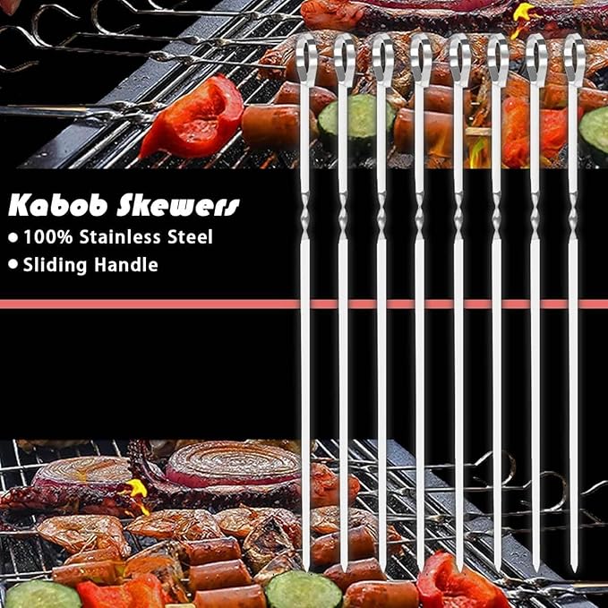 BBQ Grill Accessories Set, 14Pcs Barbecue Grill Tools, Stainless Steel BBQ Utensil Kit with Case for Smoker Camping, Idea Choice for Outdoor Kitchen Cooking, Gift for Men, Thanksgiving Day, Christmas