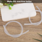 2 Pcs Milk Tubes Hoses with 4 Connectors, 14.96in Silicone Milk Tube Hoses Replacement Pipe Ideal Replacement Accessories Part for Jura HP3 Coffee Machines E6/E8/Z10