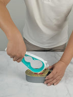 Otstar Jar Opener Bottle Opener and Can Opener for Weak hands, Seniors with Arthritis and Anyone with Low Strength, Mutil Jar Opener Get Lids Off Easily (White and Cyan)
