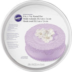 Wilton Aluminum Round Cake Pan, 8 x 3-Inch, Silver (Pack of 2)
