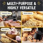 ﻿Checkered Chef Meat Tenderizer Tool, 2 Pack - Dishwasher Safe Metal Kitchen Mallet for Tenderizing Chicken, Beef, Pork & Nuts with Non-Slip Grip