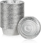 200 Pack 4" Round Tart Pie Foil Pans Disposable Pans Aluminum Foil Tart & Pie Tins Pans for Baking,Cooking,Storage or Reheating