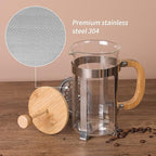 Sivaphe 6 Pieces French Press Replacement Filters Part, 3.15-4 Inch Cafetiere Coffee Maker Filter Stainless Steel, French Press Metal Mesh Screen for 1000 ml/ 34 oz/ 8 cup French Coffee and Tea Press