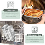 TeamFar Loaf Pan, 12 x 5 Inch Stainless Steel Loaf Pans for Baking Bread, 4 Pack Large Bread Loaf Baking Pan for Homemade Bread, Meatloaf, Cake, Brownies, Non-Toxic, Heavy-duty, Oven & Dishwasher Safe