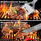 POLIGO 26PCS BBQ Accessories for Outdoor Grill Utensils Set Stainless Steel BBQ Tools Grilling Tools Set for Birthday Fathers Day Dads Presents, Barbecue Accessories Ideal Grilling Gifts for Men Women