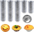 Aluminum Foil Pie Trays, Mini Pie Pans, Disposable Baking Tart Molds, Aluminum Foil Pie Pan for Baking Tart Eggs, Quiche Pie, Caramel Pudding Pie (400 PCS)