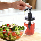 Glass Mason Syrup Sauce Bottle With Dispenser Pump 16 Oz Mason Jar Honey Coffee Syrup Condiment Ketchup Container Food Grade Airtight & Leak-Proof -2 set