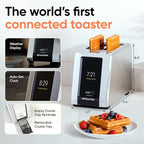 Revolution R180 Connect Touchscreen Smart Toaster with High-Speed InstaGLO Technology – Choose from 6 Bread Types, 7 Browning Levels, & Toastie Press Mode (Black, 2-Slice)