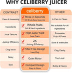 Cold Press Juicer Machines, 5.3” Large Feed Chute Slow Masticating Juicer for Whole Fruits & Vegetables, Easy Clean, 300W Quiet Juice Extractor, 99% High Juice Yield, Red