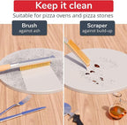 Senwosa Pizza Oven & Stone Brush with Scraper, Turning Fork & Bubble Popper Bundle - Essential Accessories & Tools for Any Pizza Oven