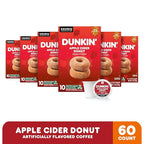 Dunkin’ Apple Cider Donut Artificially Flavored Coffee, Keurig K-Cup Pods, 10 Count Box (Pack of 6)
