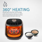 Aroma Housewares Professional 12-Cups (Cooked) / 3Qt. 360° Induction Rice Cooker & Multicooker (ARC-7606B), Black, 12 Cup