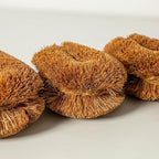 Pack of 3 Tawashi Vegetable Scrub Brush,100% Natural Coconut Coir Fiber VegetableBrush, Ideal for Fruit Scrub, Kitchen Cleaning Needs, Kamenoko Japanese Design