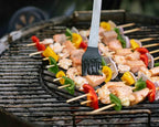 4-Piece BBQ Tool Set - Stainless Steel Grilling Utensils Kit for Outdoor Barbecue - Tongs, Spatula, Fork, Basting Brush - Heavy-Duty Grill Accessories with Heat-Resistant Handles