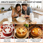 SJ 6 Inch Silicone Round Cake Pan with Metal Reinforced Frame Set of 3, Nonstick Silicone Cake Mold for Baking Suitable for Making Layers, Cheese & Chocolate Cakes