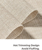 Leetaltree Beige Placemats Set of 12 - Heat Resistant Non-Slip Place mats for Dining Table, Washable Durable PVC Vinyl Woven Table Mats(Beige, 12)