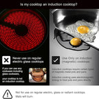 Lazy K Induction Cooktop Mat - Silicone Fiberglass Scratch Protector - for Magnetic Stove - Non Slip Pads to Prevent Pots from Sliding During Cooking_ Black (9.4inches)