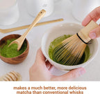 BambooWorx Matcha Whisk Set - (Chasen), Traditional Scoop (Chashaku), Tea Spoon. The Perfect Sets to Prepare a Traditional Cup of Japanese Tea, Handmade from 100% Natural Bamboo