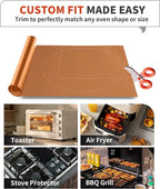 Oven Liners for Bottom of Oven - 2 Pack Large Heavy Duty Oven Mats, 17"x 25" Reusable Matt Liner for Electric, Gas, Toaster Ovens & Grills, BPA & PFOA Free, Kitchen Essentials, Copper