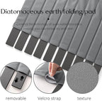 Large Stone Dish Drying Mat for Kitchen Counter 24x16 Inch - Super Absorbent Quick Dry Diatomaceous Earth with PU Leather, Foldable Space Saving Stone Bath Mats for bathroom
