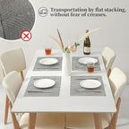 Leetaltree Silver Placemats Set of 12 - Heat Resistant Non-Slip Place mats for Dining Table, Washable Durable PVC Vinyl Woven Table Mats（Sliver, 12）