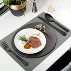 LIANYU Black Silverware Set for 2, 10-Piece Stainless Steel Cutlery Set, Includes Knives, Spoons and Forks, Mirror Polished Dining Flatware Tableware, Dishwasher Safe