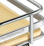 LYNK PROFESSIONAL® Élite™ Pull Out Spice Organization for Cabinets - 10-3/8 inch Wide – Spice Rack for Inside Cabinets – Wood/Chrome - Sliding Spice Rack Organizer for cabinet – Spice Rack - 1 Tier
