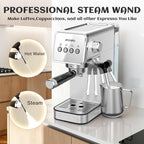 AYCHIRO 20 Bar Espresso Machine, Professional Espresso Machine with Milk Frother, Compact Espresso Maker for Cappuccino and Latte, Removable Water Tank and Drip Tray
