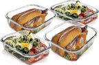 [80 oz & 36 oz]Extra Large Glass Food Storage/Baking Containers Set with Lids, 2 Pack 80 oz(10 cup)&2 Pack 36 oz (4.5 cup)Airtight Glass Container,Microwave,Oven,Freezer and Dishwasher, Green