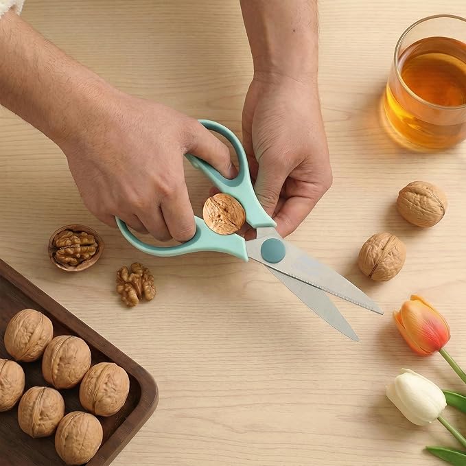 Mr. Pen- All Purpose Kitchen Shears with Protective Sheath, 8 Inch, Dishwasher Safe, Stainless Steel Food Scissors with Micro-Serrated Blades, Durable Utility Kitchen Shears, Teal