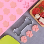 Mini Paw Print Silicone Molds, 69 Cavities Food Grade Pawprint Mold for Chocolate, Candy, Jelly, Gummy, Dog Treats, Cake Décor, Snack Biscuits (with a Scraper)