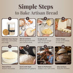 35-Piece Sourdough Baking Kit – Artisan Bread Baking Set for Beginners & Home Bakers, Includes Glass Starter Jar, Proofing Basket, Bread Lame & Tools