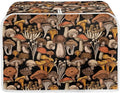 JEOCODY Mushroom Print Toaster Cover - Bread Maker Cover with Handle for Kitchen, Washable and Dust Protection