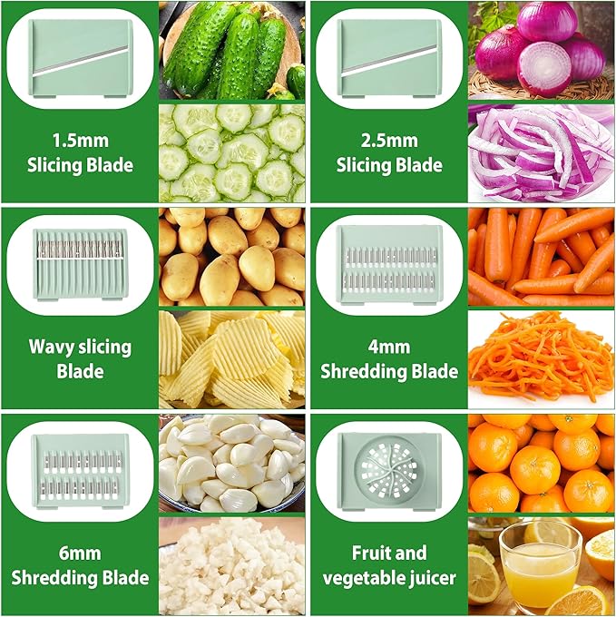 Salad Spinner Stainless Steel, 5.3-Quart Lettuce Washer Spinner with 5 Blades Slicer, Large Vegetables Fruits Wash Bowl with Strainer, Perfect Home Salad Making Tool for Healthy Eaters & Home Cooks