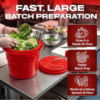 5 Gallon Chef Master Salad Spinner Dryer – Large Capacity, Economy Lettuce Spinner and Fruit Washer Bowl with Strainer - Sealed Gearbox - Fits 5-6 Heads of Lettuce - Durable Spinner Mechanism - 90008