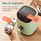 COSORI Small Air Fryer Oven 2.1 Qt, 4-in-1 Mini Airfryer, Bake, Roast, Reheat, Space-saving & Low-noise, Nonstick and Dishwasher Safe Basket, 97% less oil, Sticker with 6 Reference Guides, Green