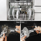 2Pcs Wide Potato Smasher,Mashed Potato Masher,Stainless Steel Masher Kitchen Tool for Bean,Vegetable,Food,Fruit,Salad