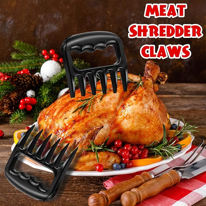 ROMANTICIST 27pcs Heavy Duty Grilling Gifts for Men Dad Fathers Day, Extra Thick BBQ Accessories Tools Set, Stainless Steel Grill Utensils Kit with Meat Claws,Canvas Bag for Outdoor Camping Brown