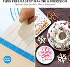Silicone Pastry Mat,26" x 16" Nonstick Large Durable Silicone Sheet Mat with Measurement Non-slip Dough Rolling Mat for Pie Crust, Pizza, Cookies