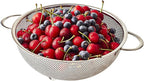 3-Piece Stainless Steel Mesh Micro-Perforated Strainer Colander Set (1-Quart, 2.5-Quart and 4.5-Quart)