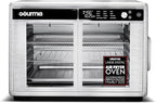 Gourmia French Door Air Fryer Oven - 37 Qt Large Capacity Convection Toaster Oven, FryForce 360°, Digital Display, 12 Cooking Presets, Dehydrate, Fits 13” Pizza, Dishwasher-Safe, Stainless Steel
