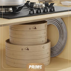Prime Home Direct Bamboo Steamer Basket 12-Inch | 2-Tier Steamer for Cooking | 50 Liners, Chopsticks, Sauce Dish | Steaming Asian Food, Bao Buns, Chinese, Dim Sum, Dumpling, Rice, Vegetable Steam Pot