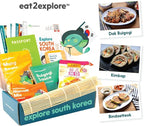 eat2explore Cooking Kits for Kids 14 Pcs – Interactive & Educational Kids Cooking Sets Real for Ages 5 and Up,3 Recipe Cards & Global Ingredients – Perfect for Families and Homeschooling (South Korea)