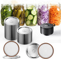 24Pcs- Regular Mouth Canning Lids for Ball, Kerr Jars - Split-Type Metal Mason Jar Lids for Canning - Food Grade Material, 100% Fit & Airtight for Regular Mouth Jars