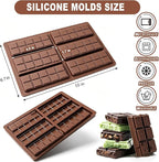 Chocolate Bar Mold, Non-Stick Chocolate Molds, Food Grade Silicone Deep Mold for Dubai Pistachio, Candy, Snacks