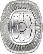 Disposable Oval Roasting Pan - Durable Turkey Roaster Pans Extra Large, Heavy-Duty Aluminum Foil, Deep, Oval Shape for Chicken, Meat, Brisket, Roasting, Baking, Recyclable (20)